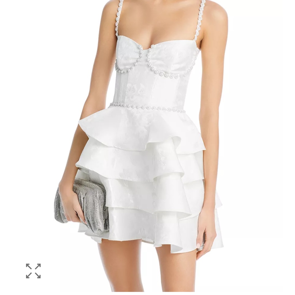V. Chapman Luciana Embellished Mini Dress Size 12